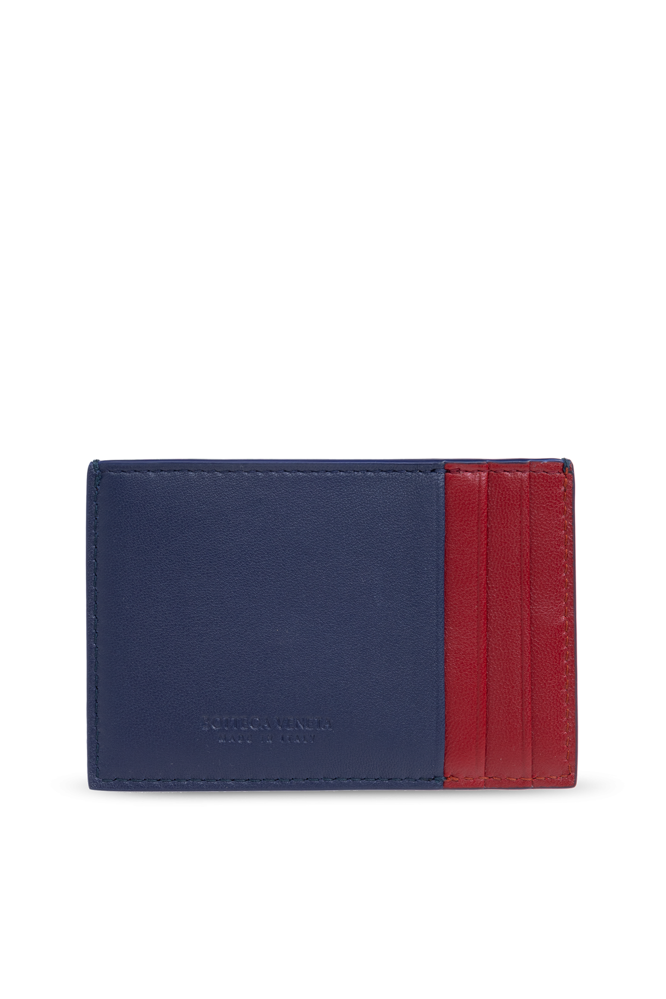 BOTTEGA VENETA ケース ネイビー Men's Cassette Flap Card Case in Deep blue/ambra | Bottega Veneta US